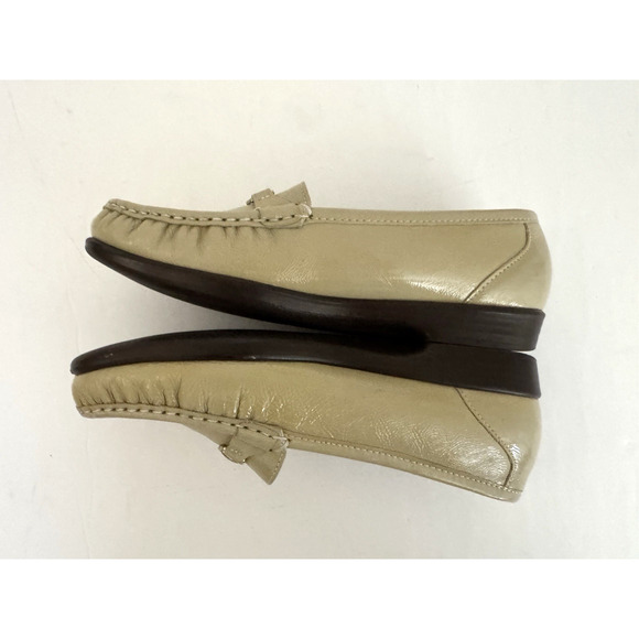 SAS Tripad-Moc Metro Loafers 8W Beige Patent Leather Horsebit Comfort Walk - Picture 7 of 11